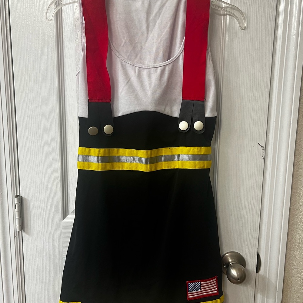 Kids Red & Black Firefighter Costume Dress